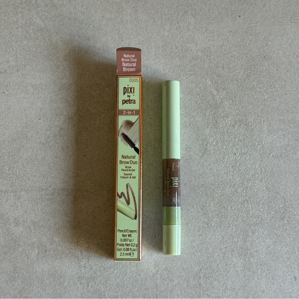 Pixi by Petra Natural Brow Duo Natural Brown 2-in-1 Brow Pencil & Gel